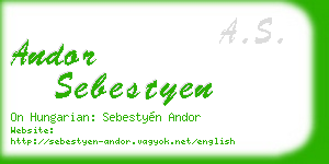 andor sebestyen business card